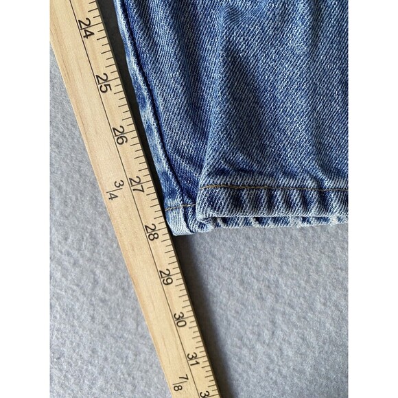 Wrangler Jeans 35x28 Blue Relaxed Fit Straight Light Denim Work Wear Tag 38x30 - Picture 7 of 12